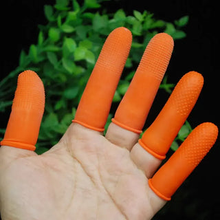 Buy orange Disposable Latex Finger Cots