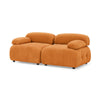Modular Sectional Sofa, Button Tufted Designed and DIY Combination,L Shaped Couch With Reversible Ottoman, Orange Velvet