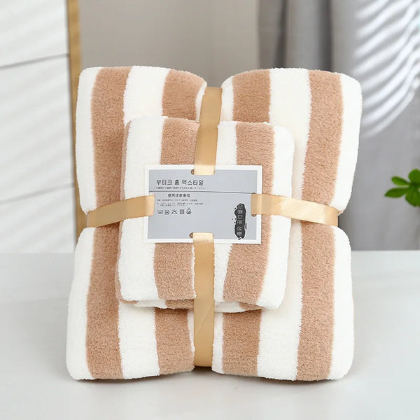 Striped Towel Bath Set