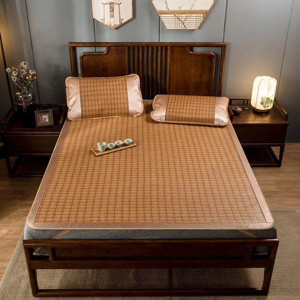 Japanese Tatami Rattan Mat Thin Summer Cool Mattress for Bed Carpet Bedroom Living Room Rug Kid Play Mat Children's Cool Mat