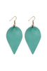 Teardrop Shape Genuine Leather Earrings