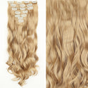 22Inch Long Straight Wavy Hair Extension 7Pcs/Set 16 Clips