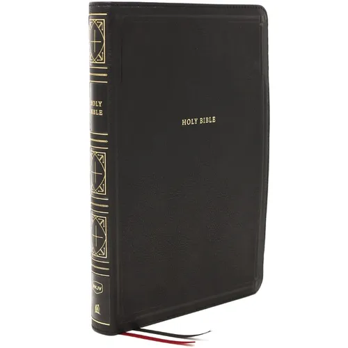Nkjv, Thinline Bible, Giant Print, Leathersoft, Black, Thumb Indexed, Red Letter Edition, Comfort Print: Holy Bible, New King James Version - Imitation Leather