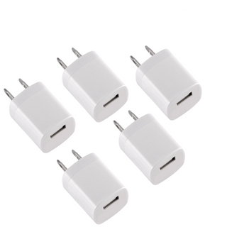 5-Pack 1A USB Power Adapter AC Wall Charger