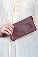 Vegan Leather Wallet With Detachable Wristlet