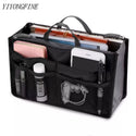 Nylon Cosmetic Bags for Women Tote Insert Double Zipper Makeup Bag Toiletries Storage Bag Girl Outdoors Travel Make Up Organizer