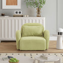 Living Room Furniture Lazy Sofa Chair Teddy Fabric Light Green