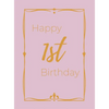 Happy 1st Birthday Guest Book (Hardcover): First birthday Guest book, party and birthday celebrations decor, memory book, 1st birthday, baby shower, h - Hardcover