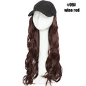 BENEHAIR Synthetic Baseball Cap With Hair Long Wavy Fake Hair Hat Wig Hair Extensions Hat With Hair Natural Hairpiece for Women