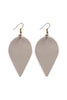 Teardrop Shape Genuine Leather Earrings