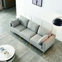 Living Room Furniture Modern Leisure L Shape Couch Grey Fabric