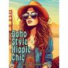 Boho Style Hippie Chic - A Fashion Coloring Book: Beautiful Models Wearing Bohemian Style Clothing & Accessories. - Hardcover
