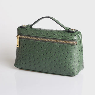 Buy ostrich-green-l Snake Pattern Clutch Make Up Bags