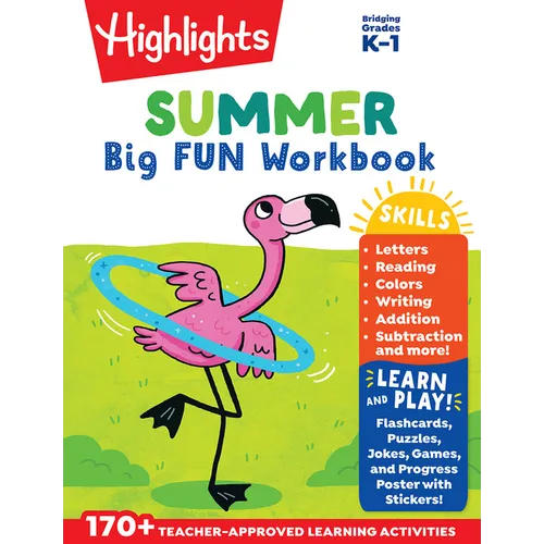 Summer Big Fun Workbook Bridging Grades K & 1: First Grade Prep Workbook, Kindergarten to 1st Grade Summer Learning with Letters, Reading, Writing, Ma - Paperback