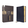 Nasb, Wide Margin Bible, Genuine Leather, Calfskin, Navy, Red Letter, 1995 Text, Comfort Print - Leather