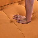 Modular Sectional Sofa, Button Tufted Designed and DIY Combination,L Shaped Couch With Reversible Ottoman, Orange Velvet
