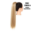 Synthetic Straight Ponytail Hair Extension Clip in