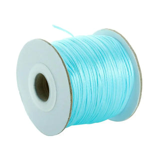 Buy sky-blue 80yards Jewelri Make Nylon Cord Satin Cord Satin Thread Macrame Cord Beading Thread Cord Jewelri Kumihimo Rattail Cord Wholesale