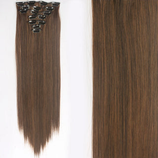 Buy m2-301 22Inch Long Straight Wavy Hair Extension 7Pcs/Set 16 Clips