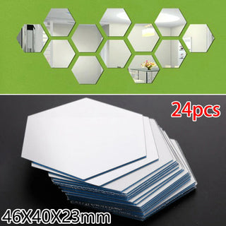 Hexagon Acrylic Bathroom Mirror Wall Sticker