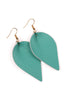 Teardrop Shape Genuine Leather Earrings