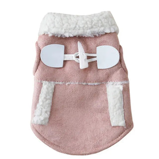 Buy khaki Pet Dog Clothes Winter Jackets Suit Warm Fleece Vest Velet Small Dog Motorcycle Waistcoat Coat Clothing Coats NEW Supplies Pets