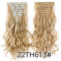 22Inch Synthetic Long Curly 16Clips Clip in Hair Extensions