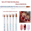 Crystal Handle Acrylic Powder Nail Brushes