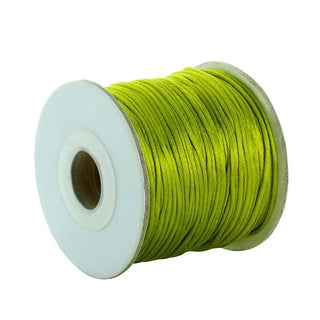 Buy olive-green 80yards Jewelri Make Nylon Cord Satin Cord Satin Thread Macrame Cord Beading Thread Cord Jewelri Kumihimo Rattail Cord Wholesale