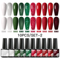 10/12pcs Spring Macaron Nail Gel Polish Set