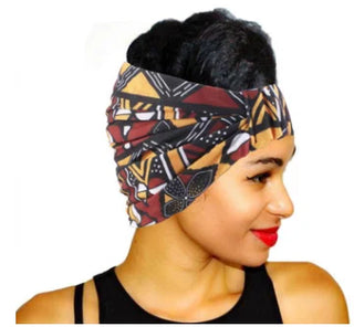 Buy 184b-indian-coffee African Pattern Print Headband