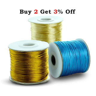 80yards Jewelri Make Nylon Cord Satin Cord Satin Thread Macrame Cord Beading Thread Cord Jewelri Kumihimo Rattail Cord Wholesale