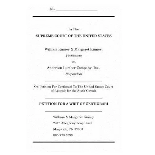 Petition for a Writ of Certiorari - Paperback