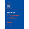 Bentham: A Fragment on Government - Paperback