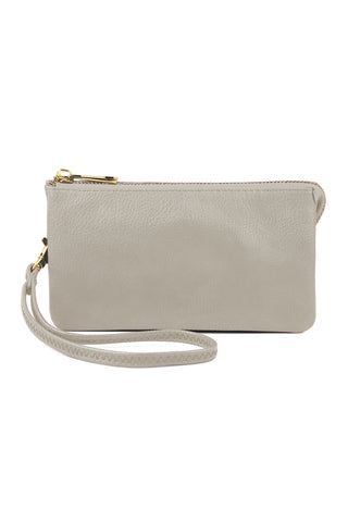 Buy light-gray Vegan Leather Wallet With Detachable Wristlet