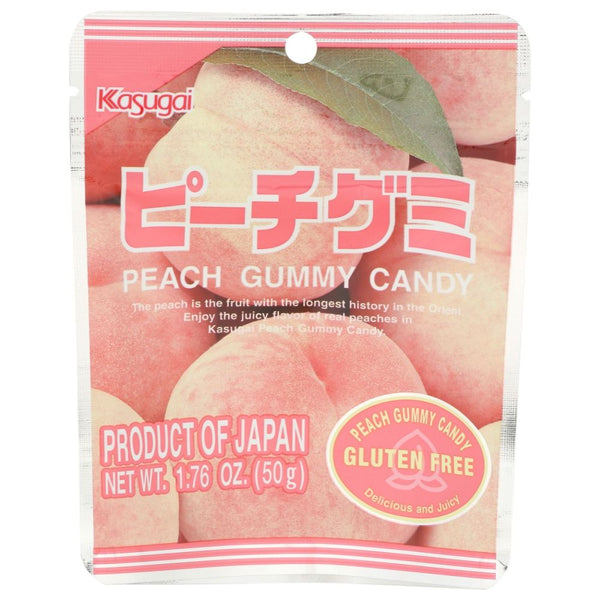 KASUGAI: Peach Gummy Candy, 1.76 oz
