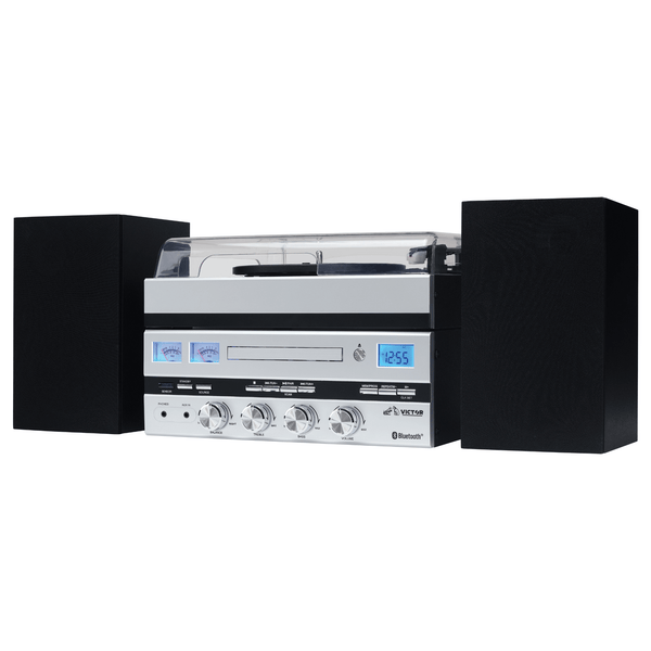 Victor Geneva 5-in-1 Desktop Music Center w Streaming Capabilities and FM Radio