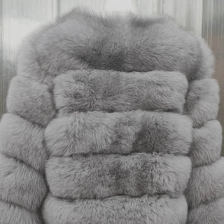 Buy light-grey Fur Style Coat