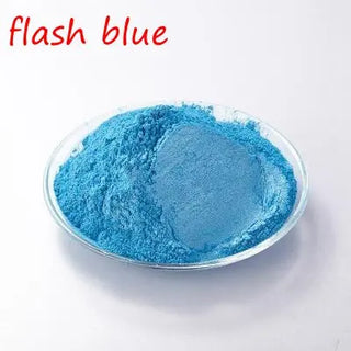 Buy flash-blue 500g/Bag Multicolour Pearl Mica Powder Pigment Light Purple Pearlescent Pigment for Cosmetic Making.