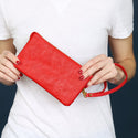 Vegan Leather Wallet With Detachable Wristlet