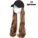 BENEHAIR Synthetic Baseball Cap With Hair Long Wavy Fake Hair Hat Wig Hair Extensions Hat With Hair Natural Hairpiece for Women