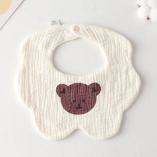 Buy love-brown-bear Cotton Gauze Baby Print Bibs Infant Bib