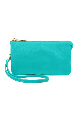 Buy turquoise Vegan Leather Wallet With Detachable Wristlet