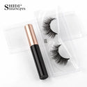 SHIDISHANGPIN 1/3/5/10 Pairs Magnetic Eyelashes Eyeliner 5 Magnet Natural Long False Lashes Set Magnetic Eyeliner Tweezer Makeup