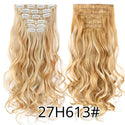 22Inch Synthetic Long Curly 16Clips Clip in Hair Extensions