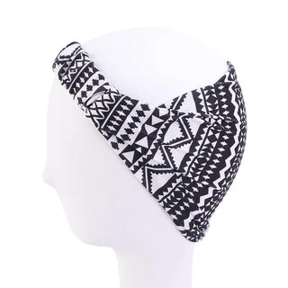 Buy 184c-black-white African Pattern Print Headband