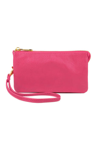 Buy hot-pink Vegan Leather Wallet With Detachable Wristlet