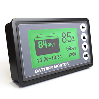 ACOPOWER 500A Battery Monitor, High and Low Voltage Programmable Alarm, Voltage Range 10v-120v