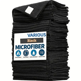 Buy black Microfiber Cleaning Cloths