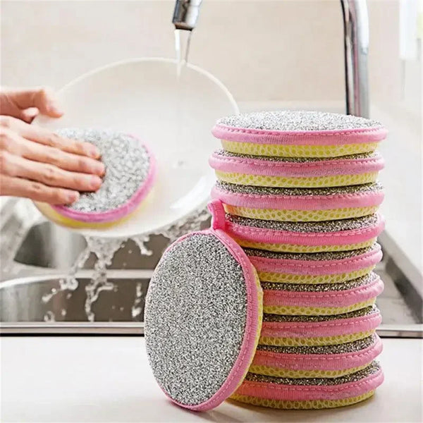 5Pcs Double Side Dishwashing Sponge Dish